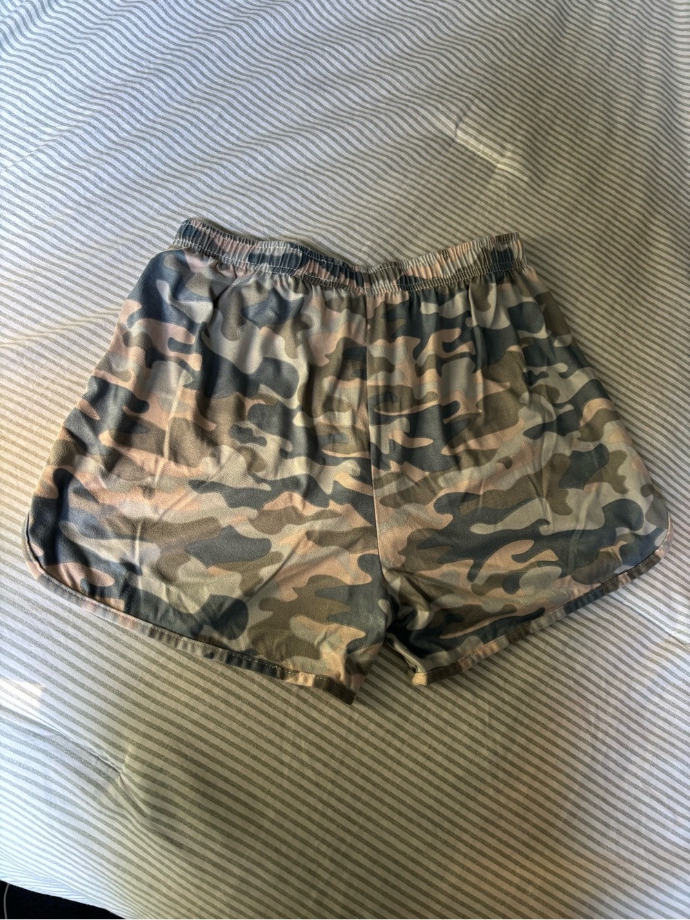 Women’s Pastel Camo Shorts - Olive Green